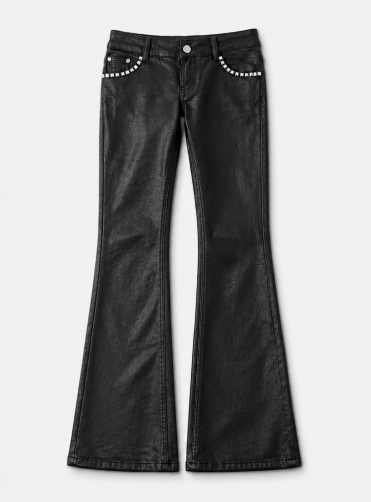 SIV Low Rise Waxed Slim-fit Jeans